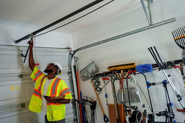 Professional Garage Door Panel Replacement technician working in Shelley, ID